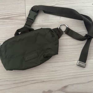 Athleta Dark Olive Belt Bag with Adjustable Strap